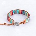 Trendy bohemian color emperstone fashion handmade wrap bracelet 2