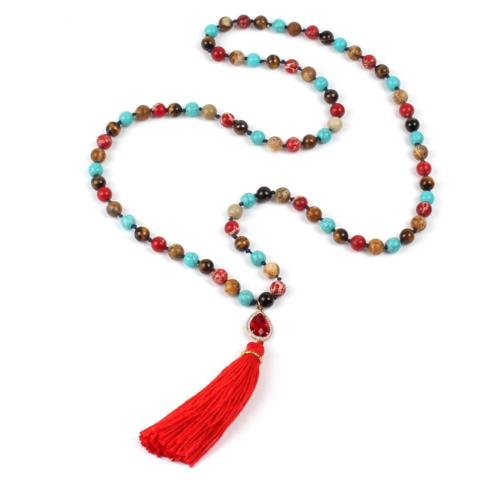 Inspire Stone Fashion Handmade Tassel Necklace 2