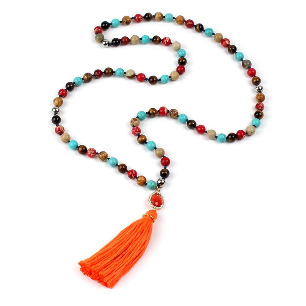 Inspire Stone Fashion Handmade Tassel Necklace 4