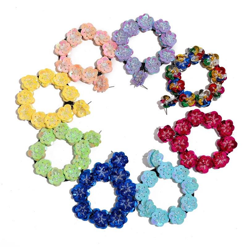 Fashion Jewelry Accessories Sequin Flowers Around Earring