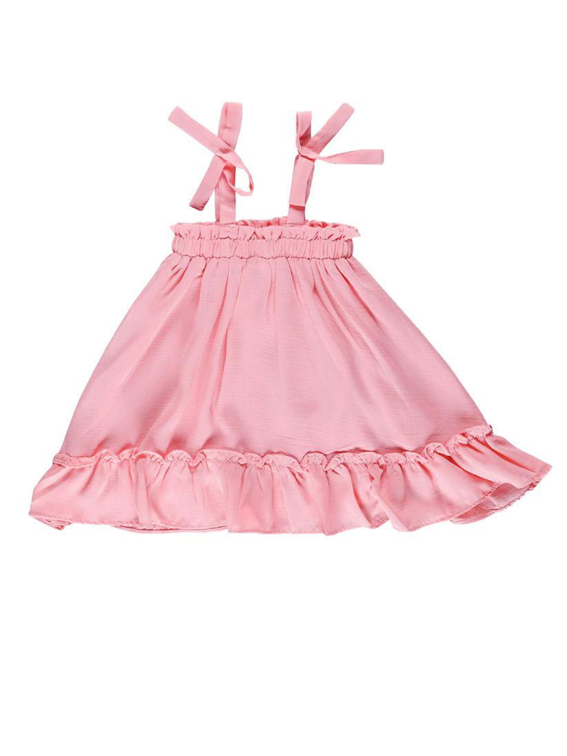 Summer Toddler Baby Girl Frilled Pink Sundress Wholesale - 19011559 ...