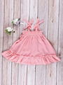 Summer Toddler Baby Girl Frilled Pink Sundress Wholesale 2