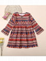 Vintage Baby Little Big Girls Bell-sleeved Shift Dress Wholesale 1