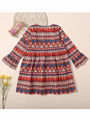 Vintage Baby Little Big Girls Bell-sleeved Shift Dress Wholesale 2