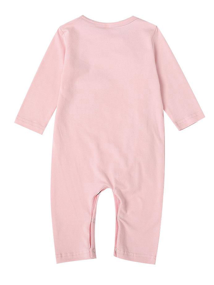 Spring Pink Frilled Sheep Print Baby Girl Sleepsuit Overalls Wholesale ...