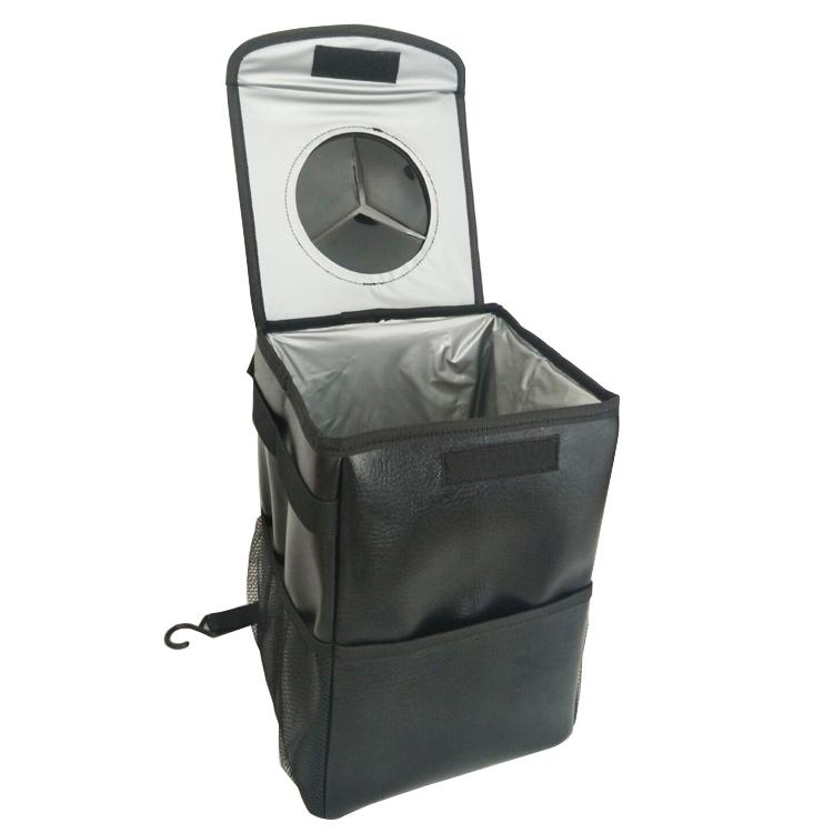 Luxury design weighted car trash can waterproof collapsible in durable
