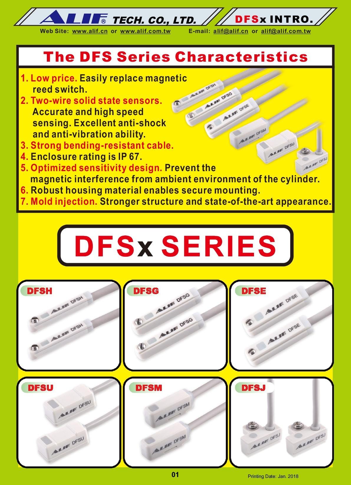 DFSM/DFSJ/DFSU Magnetic Sensors