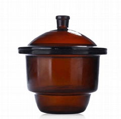 300mm Desiccator with Porcelain Plate Amber Glass Laboratory Drying Equipment Sh