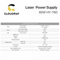 Cloudray Co2 Laser Equipment Parts Laser Power Supply T Series HY-T60 / T60 3