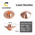 Cloudray CL11 Fiber Laser Cutting Machine Parts Laser Nozzles For Laser Head OEM