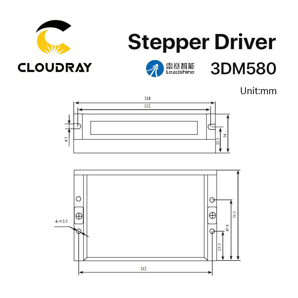 Cloudray CL16 Co2 Laser Equipment Parts Leadshine Stepper Motor Driver Nema17  5