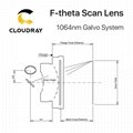 Cloudray CL18 Fiber Laser Marking Machine Lens F-Theta Lens F160 110*110 /  5
