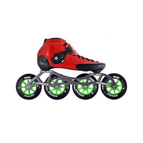 Inline Competitive Speed Skates - Luigino Strut Red Atom Boom Indoor Wheels 