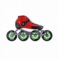 Inline Competitive Speed Skates - Luigino Strut Red Atom Boom Indoor Wheels 
