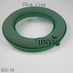 JINYU factory resin wet floral foam ring 25cm for fresh flower arrangement