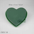 JINYU factory resin wet floral foam heart 25cm for fresh flower arrangement  1