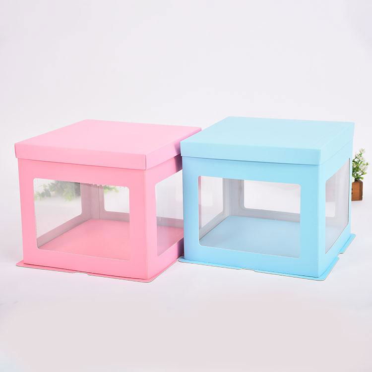 New design hot sale plastic cake box 3