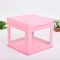 New design hot sale plastic cake box 5