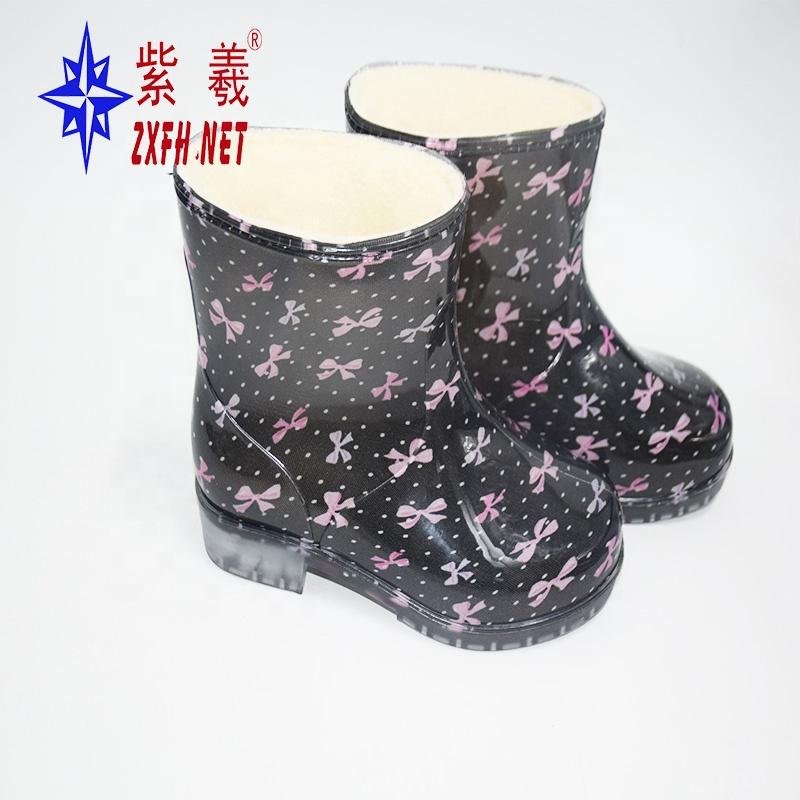 fashion  pvc velvet rain boots 5