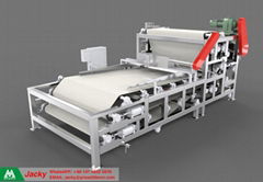 Belt type filter press for sand washing