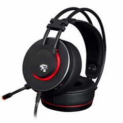 Factory price High quality Led light 7.1 headset gamer PC PS4 with large earmuff