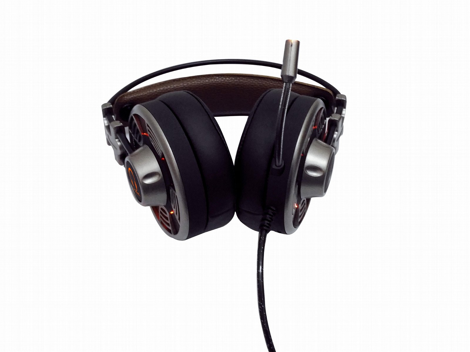 Custom logo glowing stereo headphones computer gaming headset with microphone 4