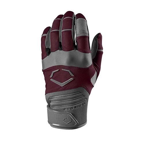 EvoShield Evo Aggressor Men Large Maroon Baseball Batting Gloves