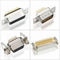 high density d-sub，db pcb d type connectors manufacturer 15,26,44,50,62,78pin 1