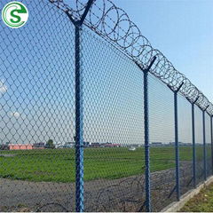 High Extension Cyclone Wire Chain Link Mesh Fence for Basketball Fields