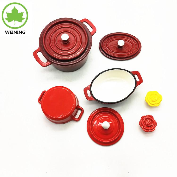 Red Enamel Round Cast Iron Dutch Oven Casserole WN11 Weining (China
