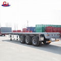 Competitive Price Flatbed Container Trailer with Container Locks 1