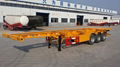Customized skeleton trailer for container
