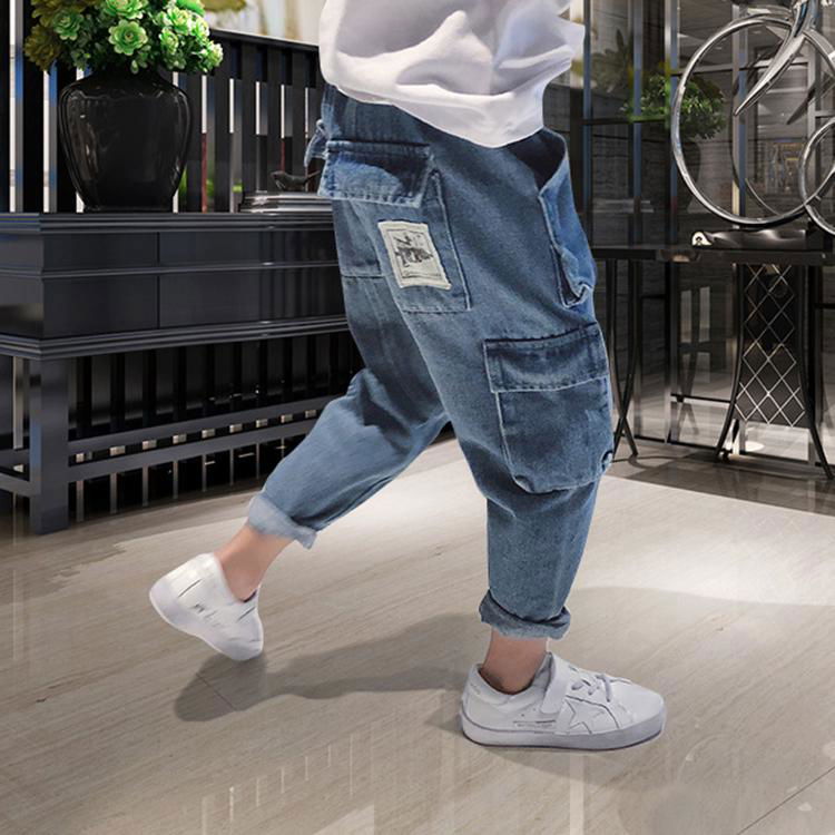Eco-friendly casual wear boy denim pants Newest style 3