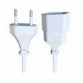 VDE Power Cord EU Plug 2pin 2prong  2