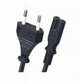 VDE Power Cord EU Plug 2pin 2prong  3