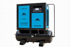 Industrial machinery rotary screw air compressor with air tank