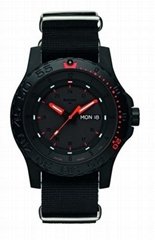 TRASER P66 Red Combat 104147 Men's Blue&Black Dial Swiss Watch Analog Illuminate