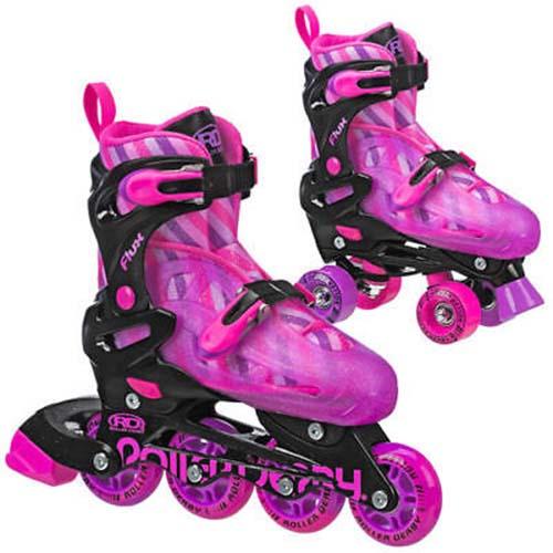 GIRLS ROLLER DERBY FLUX INLINE & QUAD INTERCHANGEABLE SKATE