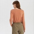 Latest Design Crew Neck Plain Cashmere Merino Wool Spring Sweater Women 2