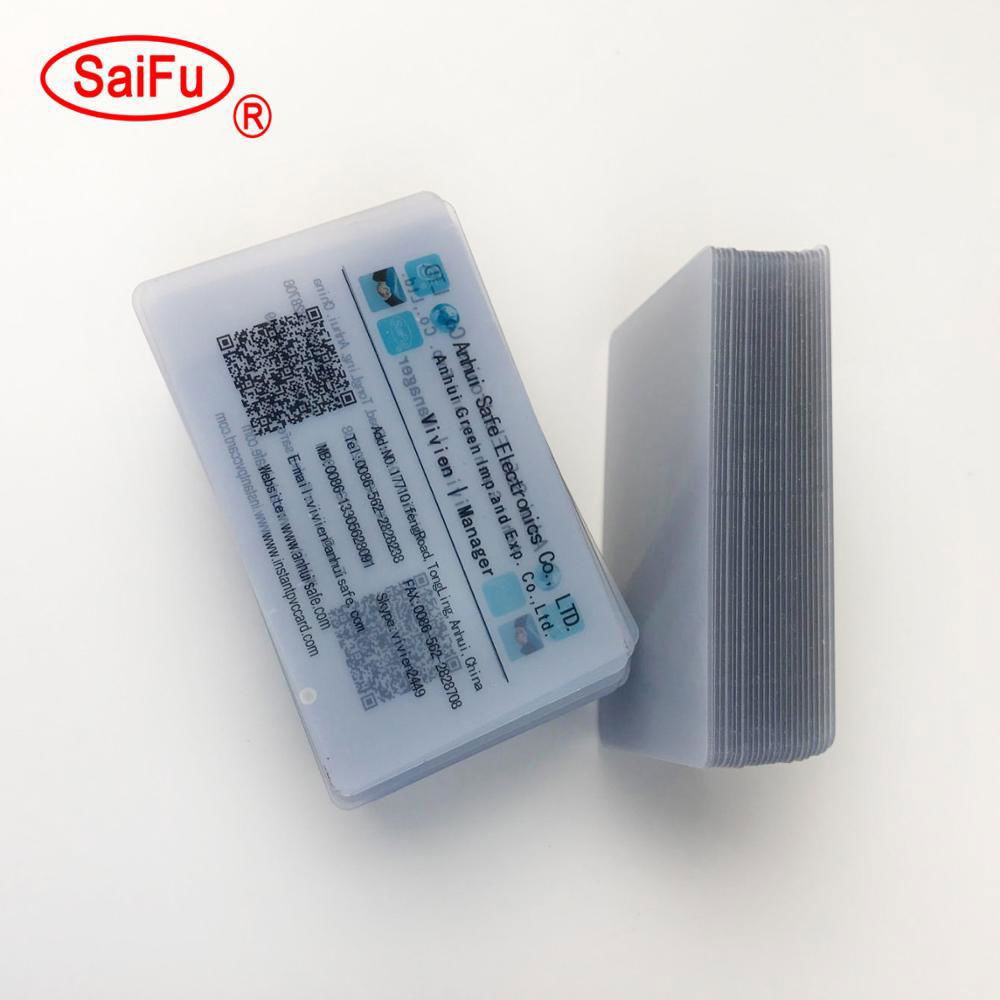 Blank inkjet transparent pvc card with cr80 size 3