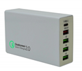 Type-c port with 4 usb port QC3.0 quick charger 2