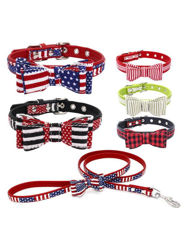 Dog Cat Bowtie Collar Soft Comfortable Adjustable Collar 3