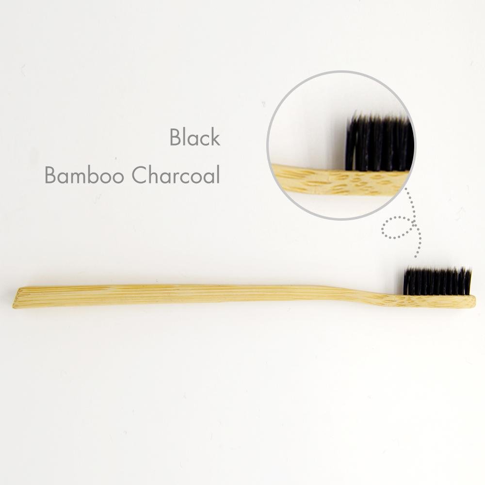 FDA Approved 100% Biodegradable Environmental Charcoal Bamboo Toothbrush 3