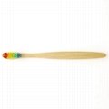 Custom Private label Eco friendly Biodegradable rainbow bamboo toothbrush