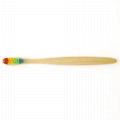 Custom Private label Eco friendly Biodegradable rainbow bamboo toothbrush