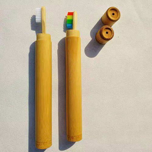 Natural Bamboo Tube Toothbrush Travel Case