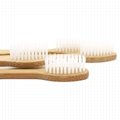 cheap wholesale bamboo handle toothbrush white color 5