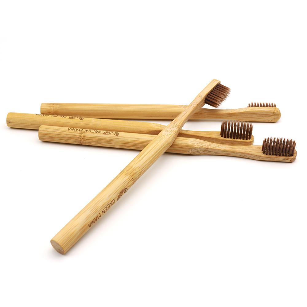 round handle biodegradable ecofriendly soft bamboo toothbrush 4