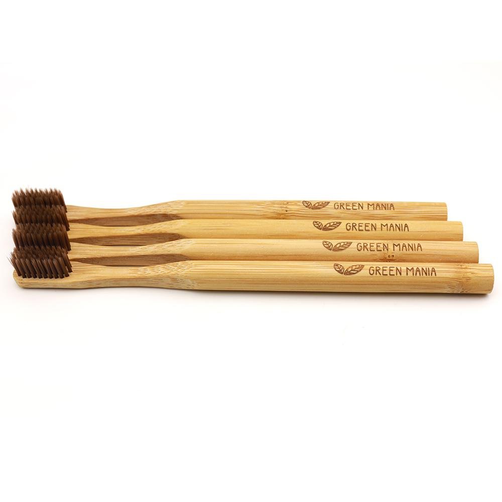 round handle biodegradable ecofriendly soft bamboo toothbrush 5