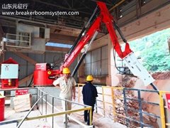 Pedestal Booms System With A Hydraulic Breaker For Underground Mining